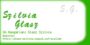 szilvia glasz business card